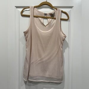 Banana Republic Cream Textured  Sleeveless Top - small